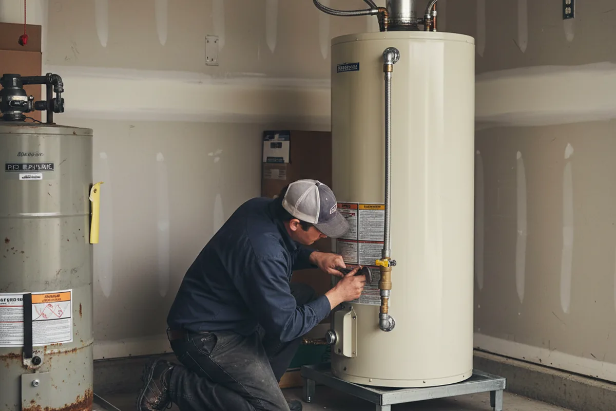 Water heater and shutoff valve replacement in Loves Park